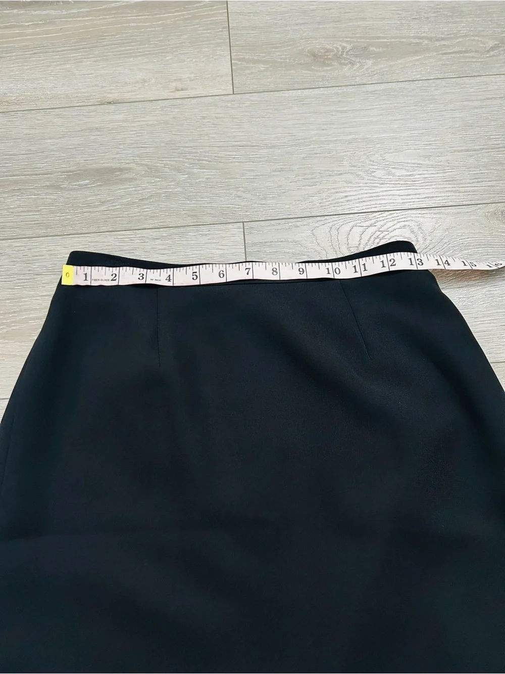Petite Sophisticate Black Tailored Pencil Skirt